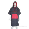 custom microfiber cotton surf robe hooded poncho towel